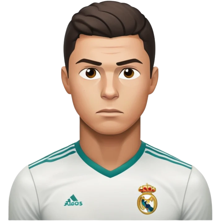 Cristiano Ronaldo with a sad expression emoji