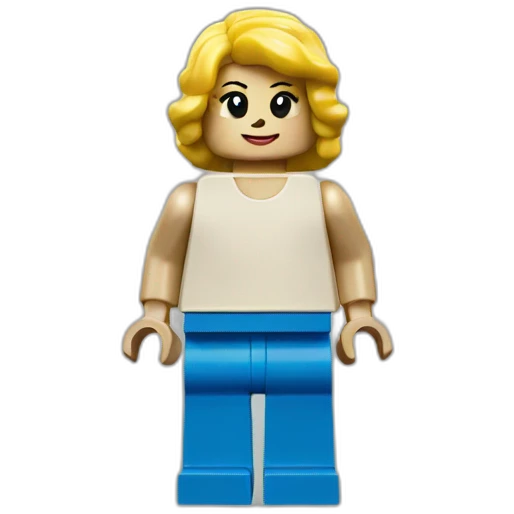 Blonde Lego Figur emoji
