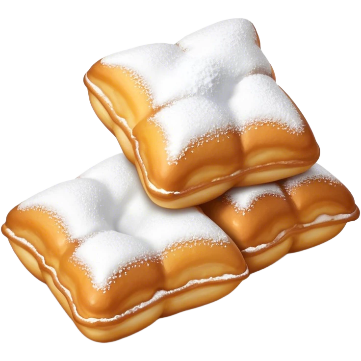 3d realistic beignets emoji
