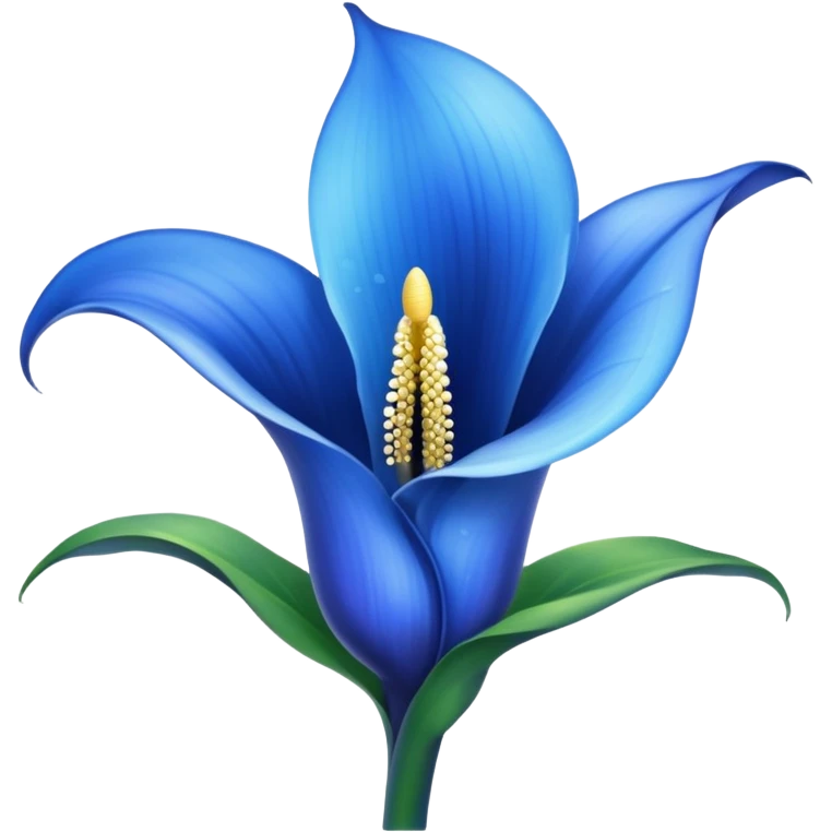 Blue chrystalised calla lily emoji