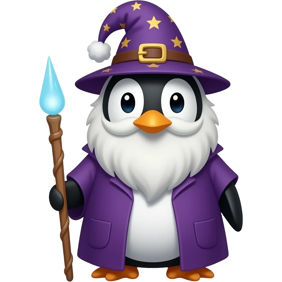 Penguin Wizard emoji