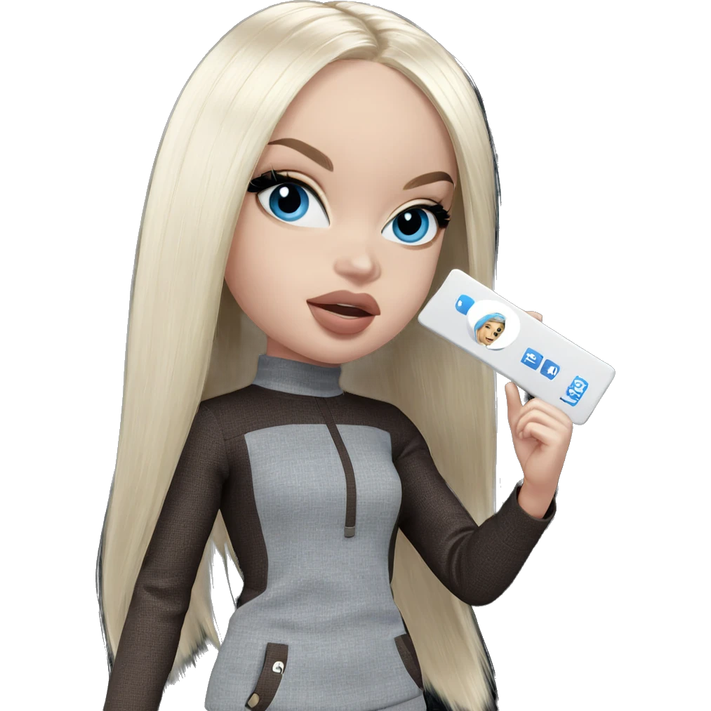 blonde girl with blue eyes emoji