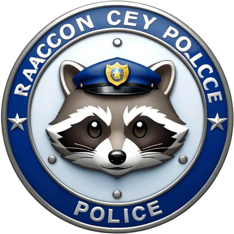 racoon city police department  emoji