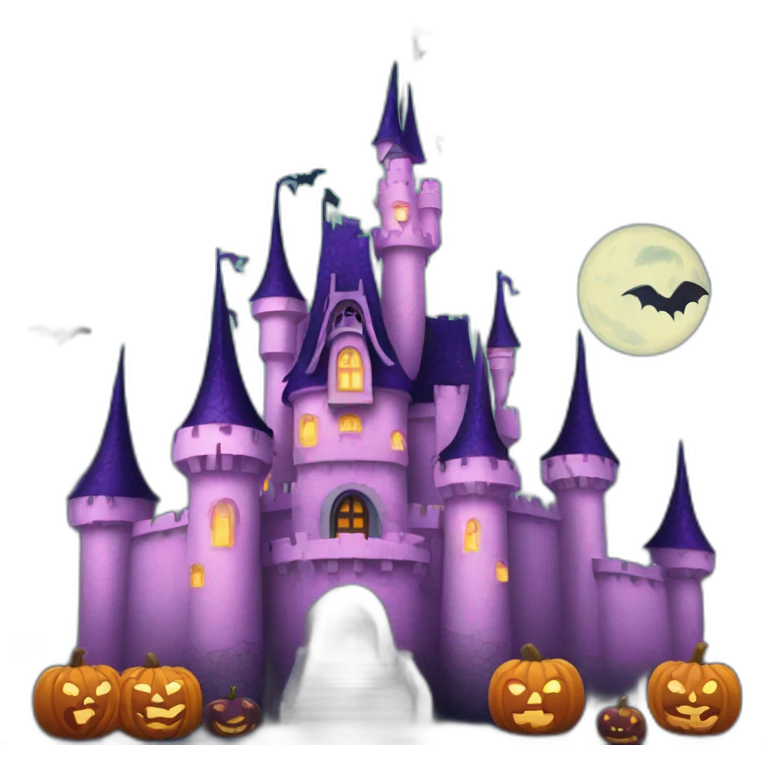 Disney Castle Halloween emoji