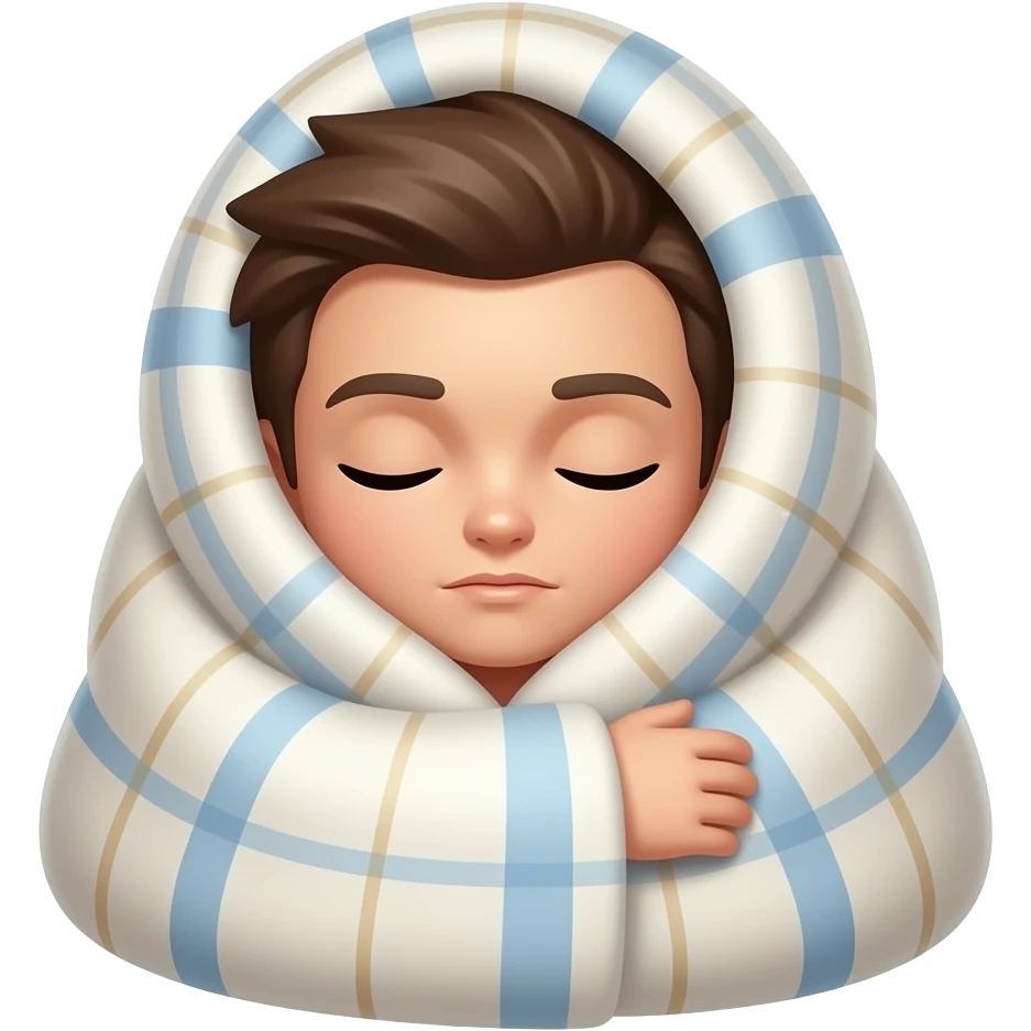 Sleeping cuddled in a blanket emoji