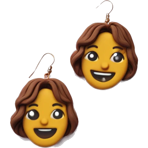 polymer clay earrings made by That Clay Girl Co. emoji