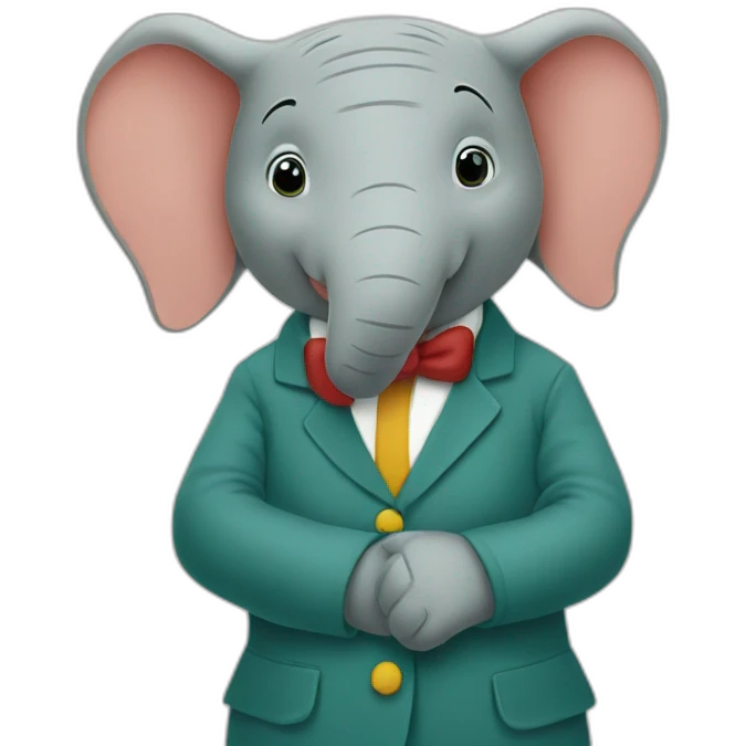 Babar cartoon read emoji