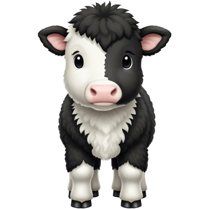 Belted Galloway calf emoji