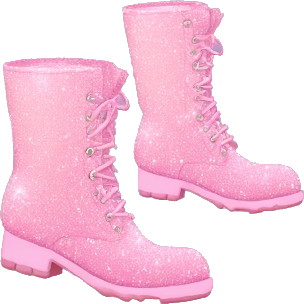 Pastel pink sparkly boots emoji