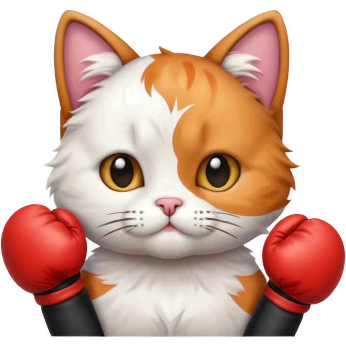 kitty painting with boxer gloves emoji