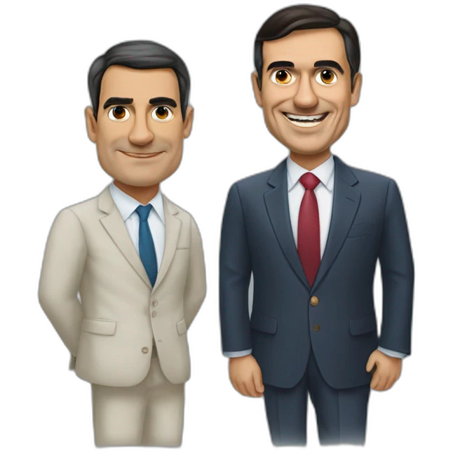 Pedro Sánchez adoring Carles Puigdemomt emoji