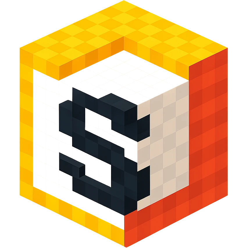 generate logo for my ai company that contains "s" letter, take as a reference notion's logo, but dont copy 100%, use notion's colors emoji