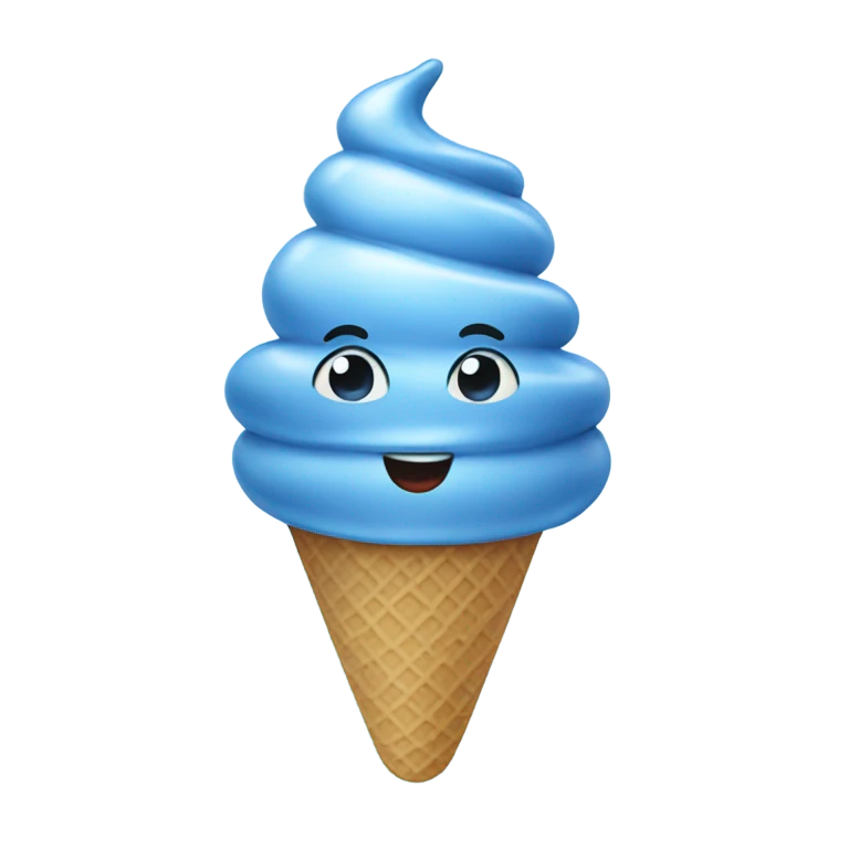 Blue ice cream emoji