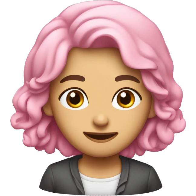 Pembe kalp ve tavşan emoji