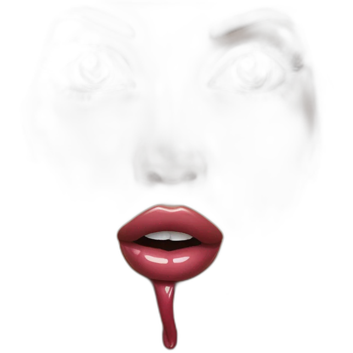 Hyper-realistic painting samantha saint tongue out emoji