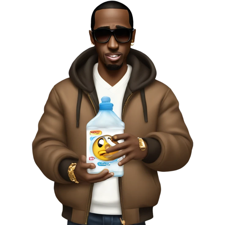 P Diddy holding baby oil emoji
