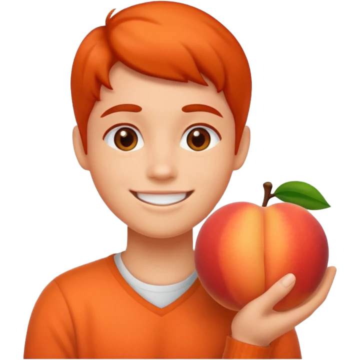 خنده و هلو emoji