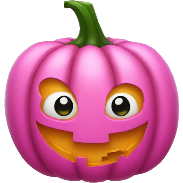 Pink Halloween pumpkin emoji
