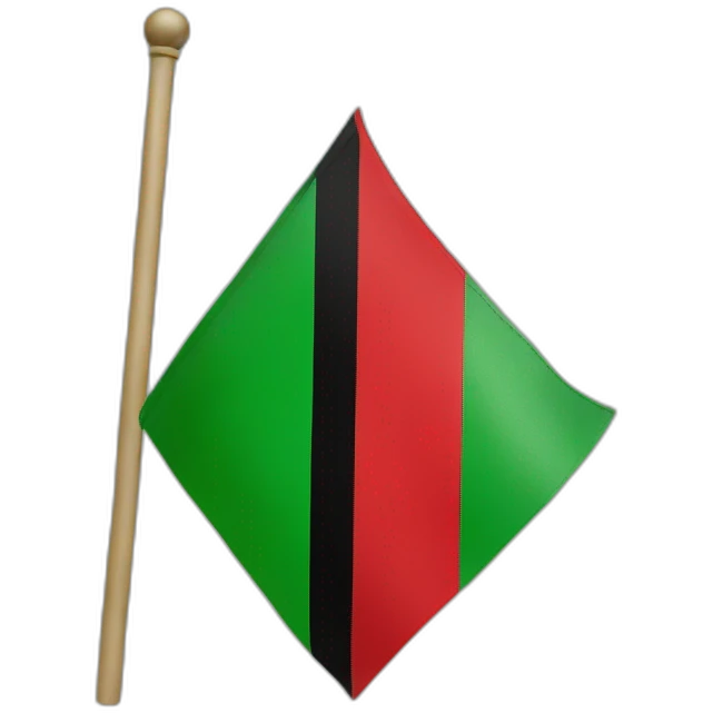 Martinique flag  red green and black emoji