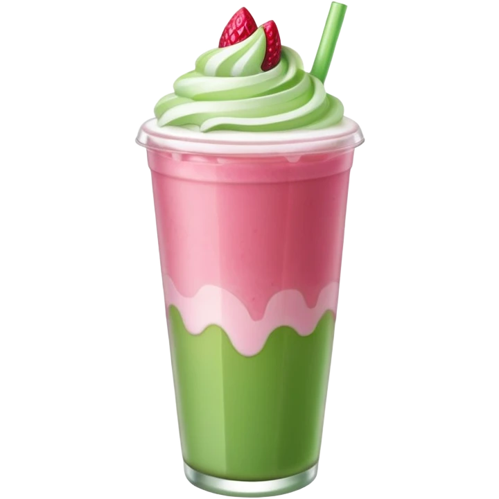 iced strawberry matcha latte emoji