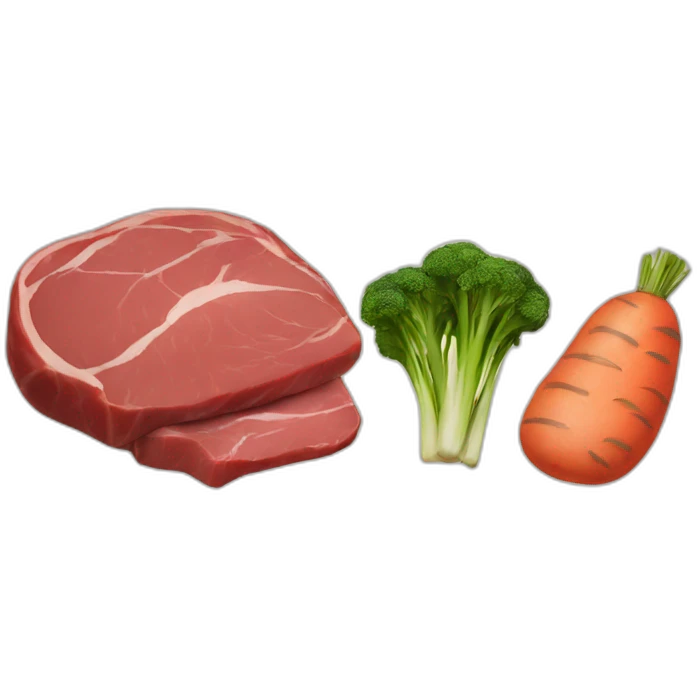 Meat and 2 veg emoji