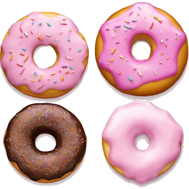 Donut and mil vanilla pink emoji