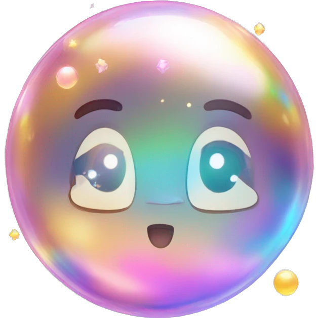 Glittery 3D like bubble effect 𓂺THE MAGIC BOX✨ emoji
