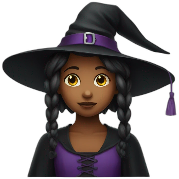 little girl witch emoji