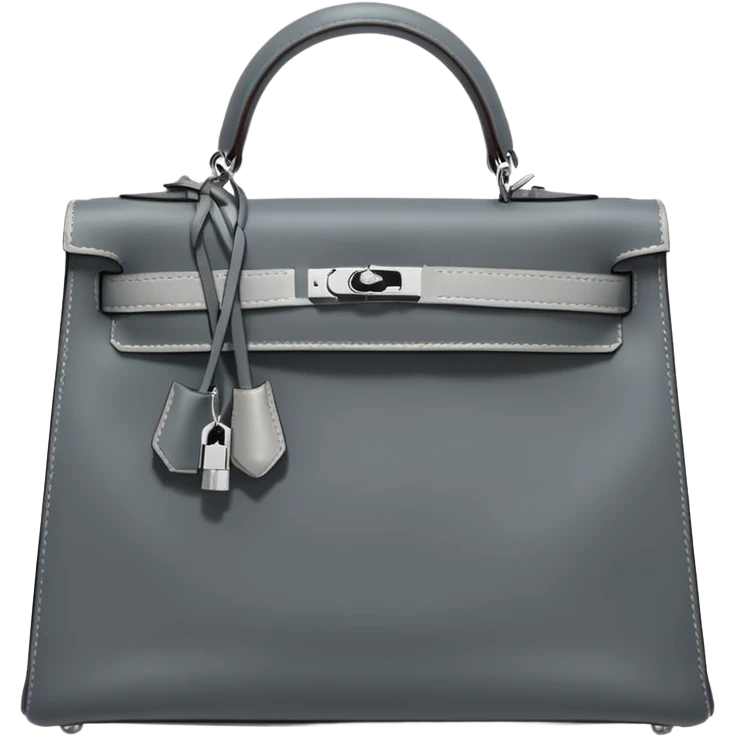hermes kelly gray bag emoji