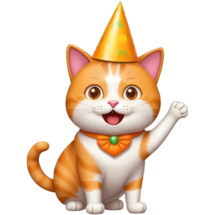 Make another cat emoji like this 😿 but really excited partying emoji
