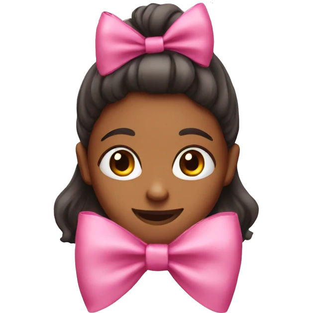 A pink bow emoji