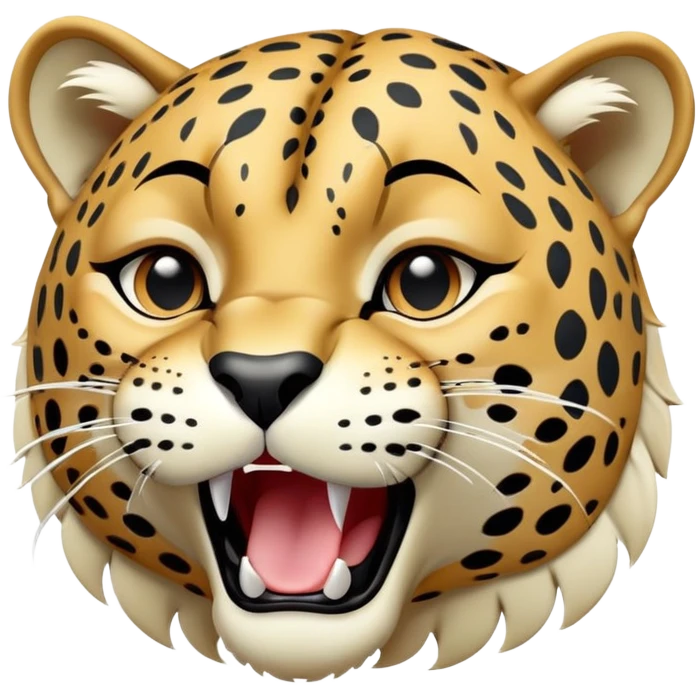 cinematic-realistic-yawning-young jaguar-portrait-emoji,-head-tilted-slightly-with-a-dramatic,-wide-open-yawn,-showcasing-a-lithe,-graceful-build-with-distinctive-rosette-patterns-and-sleepy,-half-closed-eyes,-simplified-yet-irresistibly-adorable, realistic emoji
