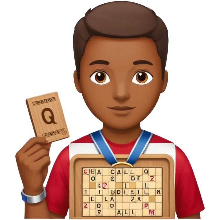 Word game champion emoji