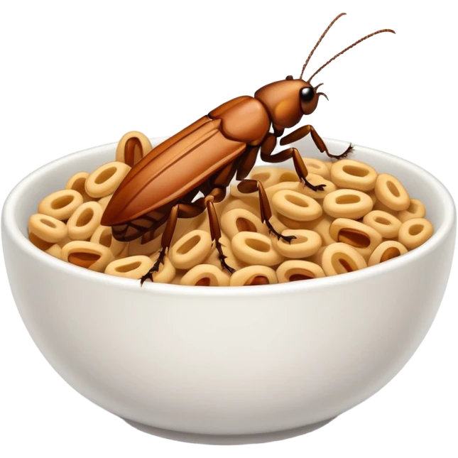 Roaches in cereal emoji
