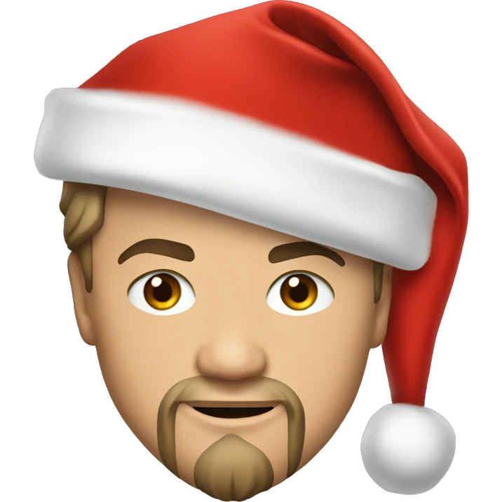 leonardo dicaprio with santa hat emoji