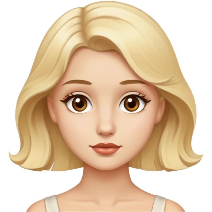 Blonde model with brown eyes, 1900's emoji