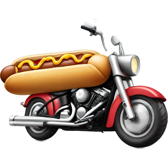 Hotdog riding a motorcycle  emoji