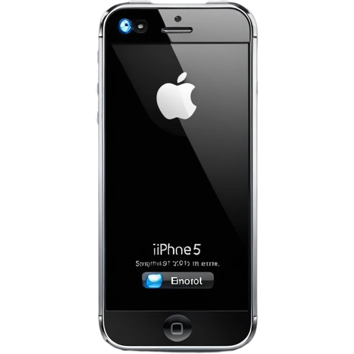 black iphone 5 emoji