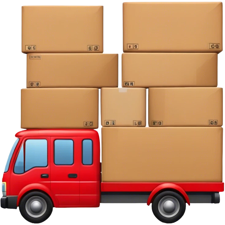 truck with boxes emoji