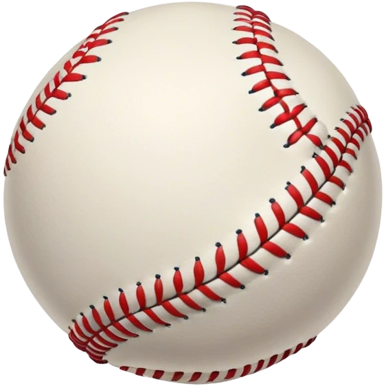 Cinematic Realistic image of a classic baseball, rendered with detailed stitching and textured leather, set against a nostalgic ballpark backdrop with soft, golden lighting that evokes Americana emoji
