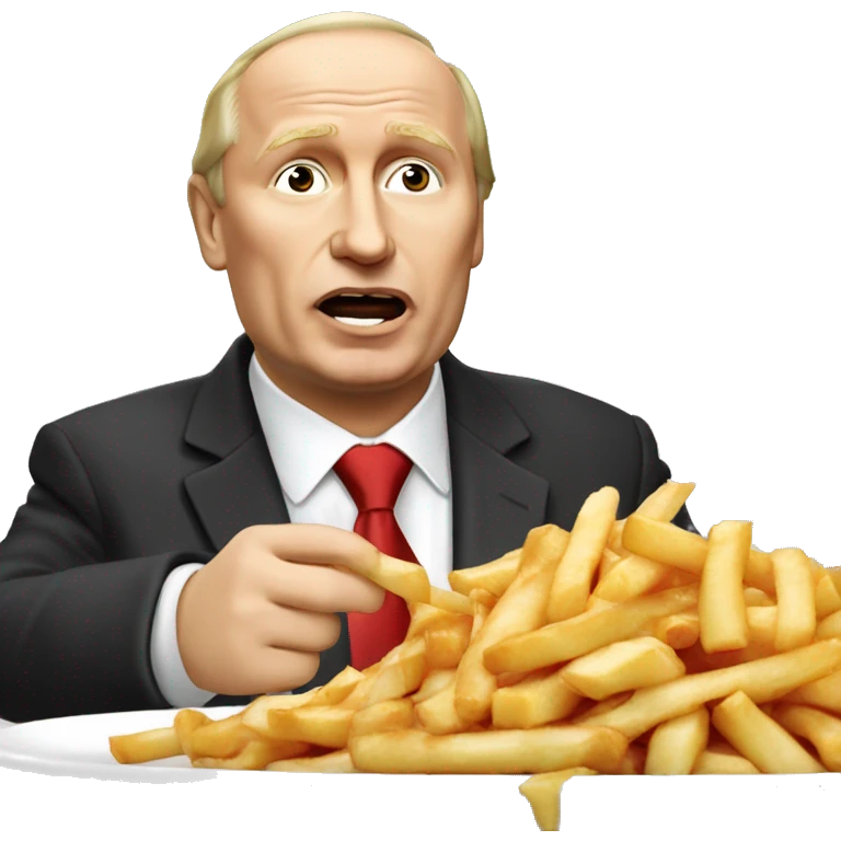Vladimir Poutine qui mange du poutine  emoji