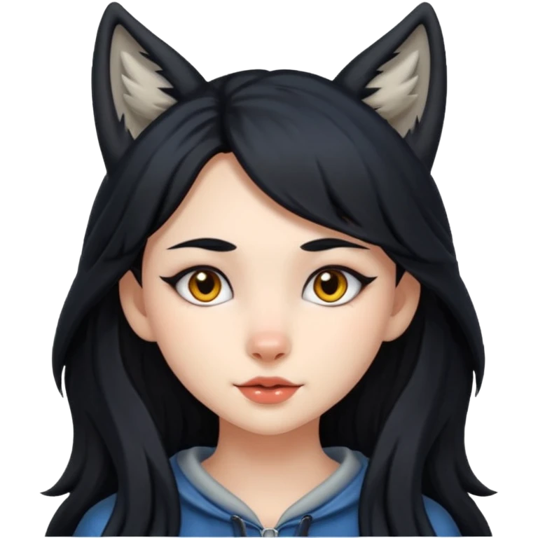Wolf girl human emoji