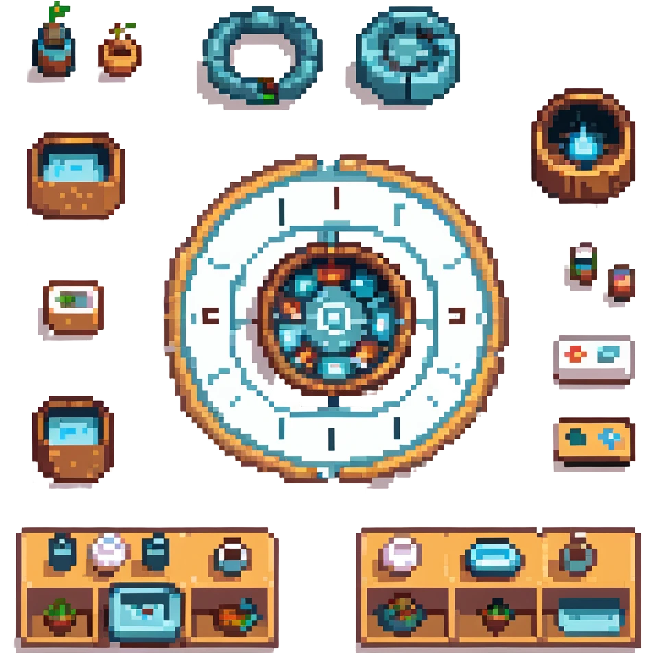 A transcendent baker manipulating timelines and alternate realities to bake. Ingredients phase in from other dimensions, and the oven warps space itself. UI is fragmented, shifting, and surreal—portals, time loops, and morphing recipe glyphs. emoji