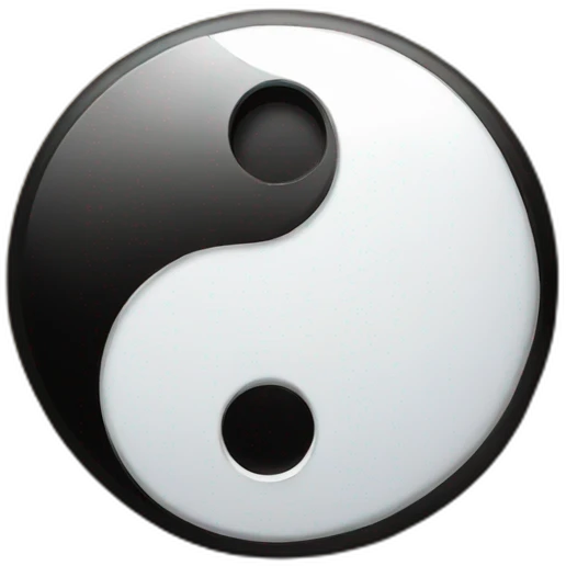 Yin Yang on a wooden piece emoji