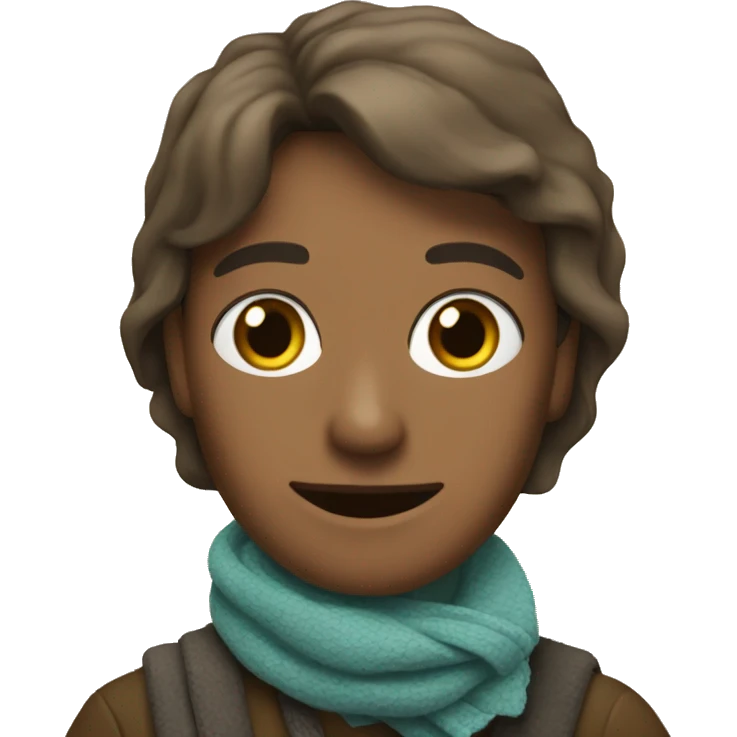 una persona tejiendo una bufanda emoji