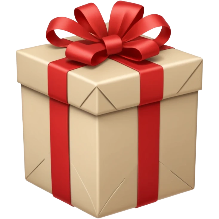 A beige and white christmans gift, with a label that says Rique. emoji