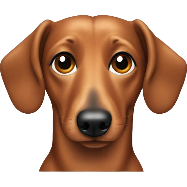 weiner dog with black ears and brown fur  emoji