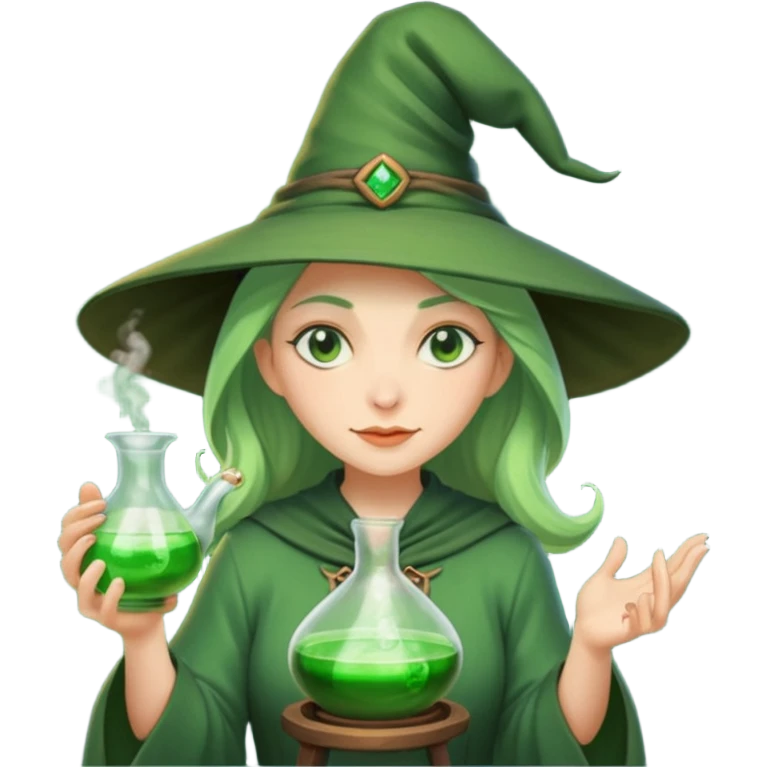 green witch cooking potion emoji