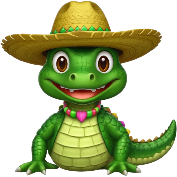 caiman con sombrero emoji