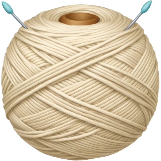 ball of knitting thread milk colour without anything emoji
